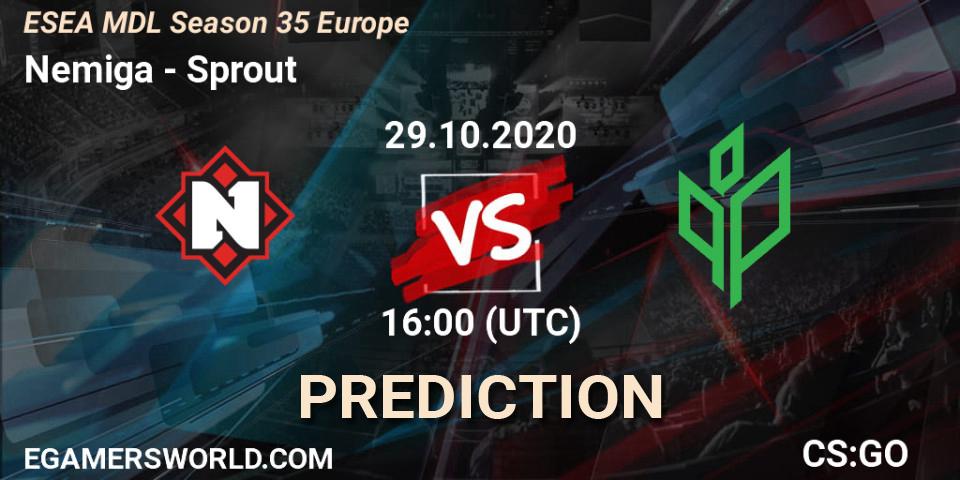 Nemiga vs Sprout: Betting TIp, Match Prediction. 29.10.20. CS2 (CS:GO), ESEA MDL Season 35 Europe