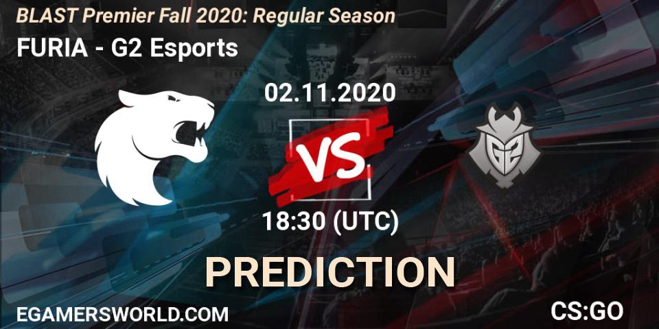 FURIA vs G2 Esports: Betting TIp, Match Prediction. 02.11.2020 at 21:30. Counter-Strike (CS2), BLAST Premier Fall 2020: Regular Season