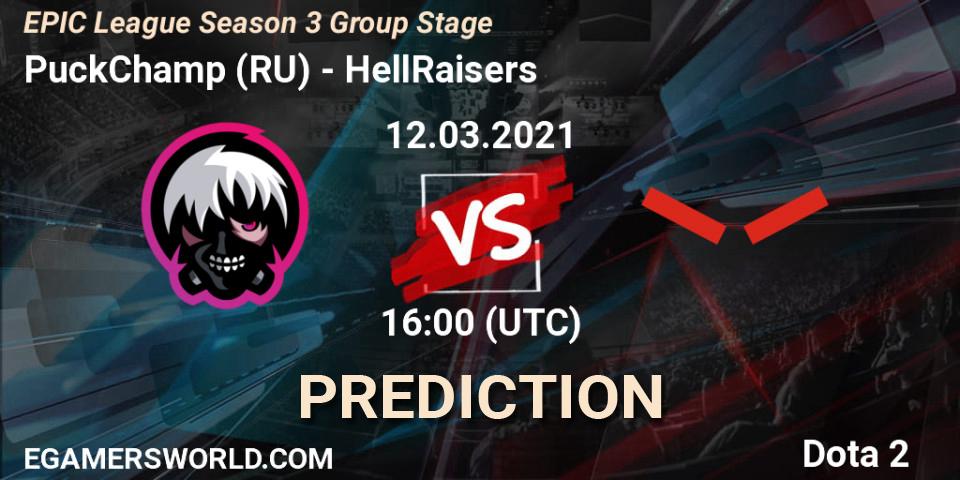 PuckChamp (RU) vs HellRaisers: Betting TIp, Match Prediction. 12.03.21. Dota 2, EPIC League Season 3 Group Stage