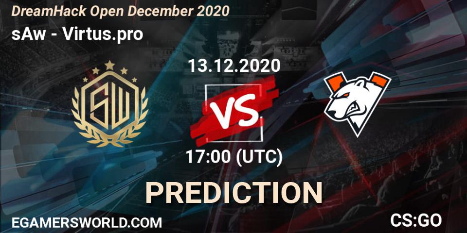 sAw vs Virtus.pro: Betting TIp, Match Prediction. 13.12.20. CS2 (CS:GO), DreamHack Open December 2020