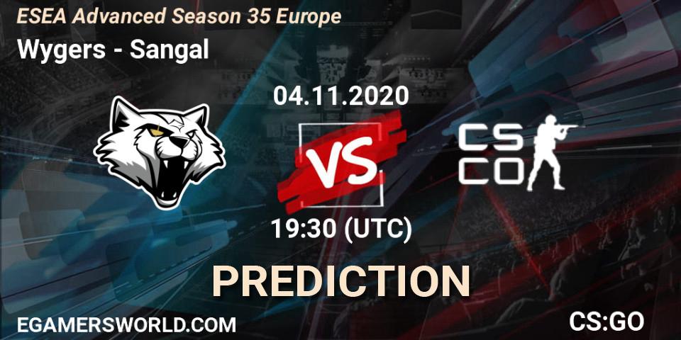 Wygers vs Sangal: Betting TIp, Match Prediction. 05.11.20. CS2 (CS:GO), ESEA Advanced Season 35 Europe