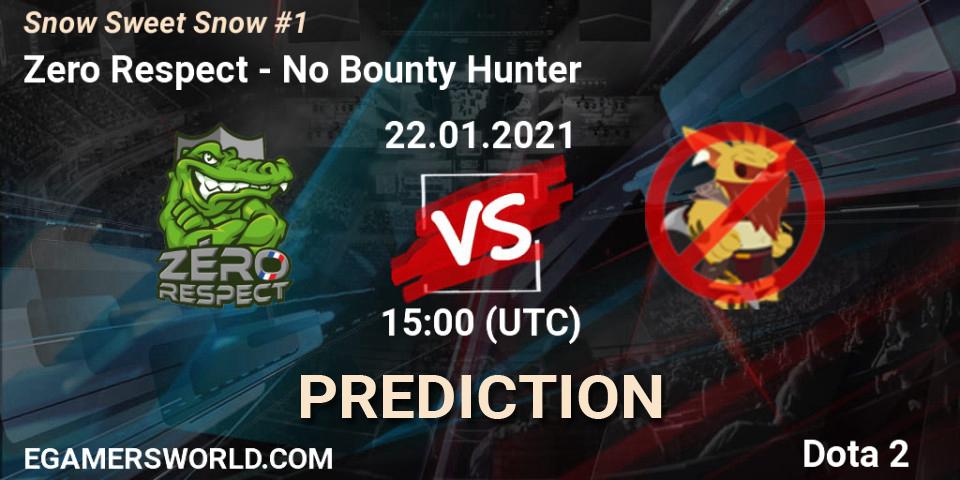 Zero Respect vs No Bounty Hunter: Betting TIp, Match Prediction. 22.01.2021 at 15:06. Dota 2, Snow Sweet Snow #1