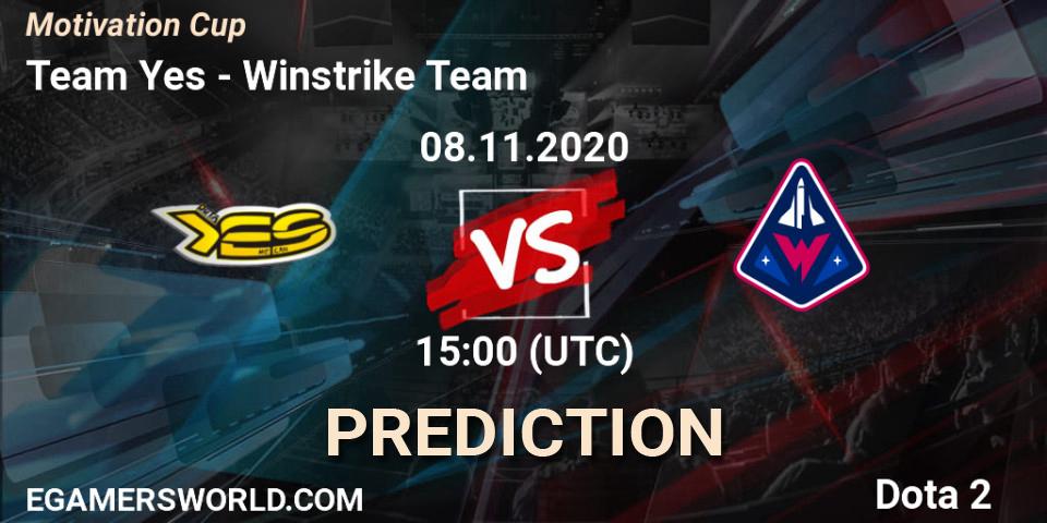 Team Yes vs Winstrike Team: Betting TIp, Match Prediction. 09.11.20. Dota 2, Motivation Cup