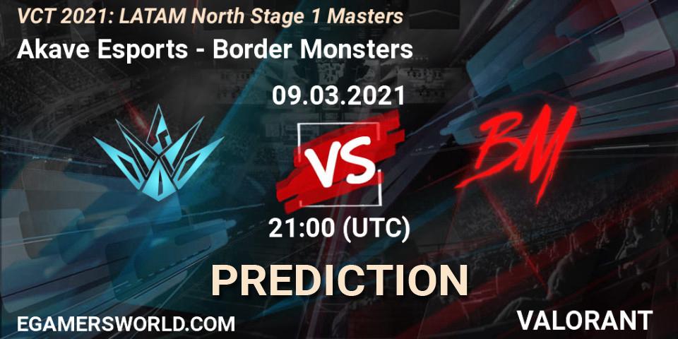Akave Esports vs Border Monsters: Betting TIp, Match Prediction. 09.03.2021 at 21:00. VALORANT, VCT 2021: LATAM North Stage 1 Masters