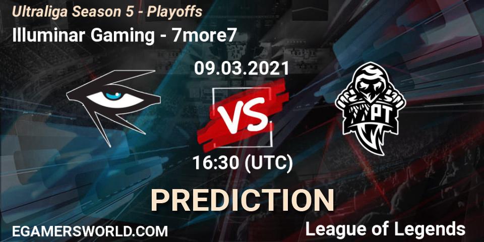 Illuminar Gaming vs 7more7: Betting TIp, Match Prediction. 09.03.2021 at 16:30. LoL, Ultraliga Season 5 - Playoffs