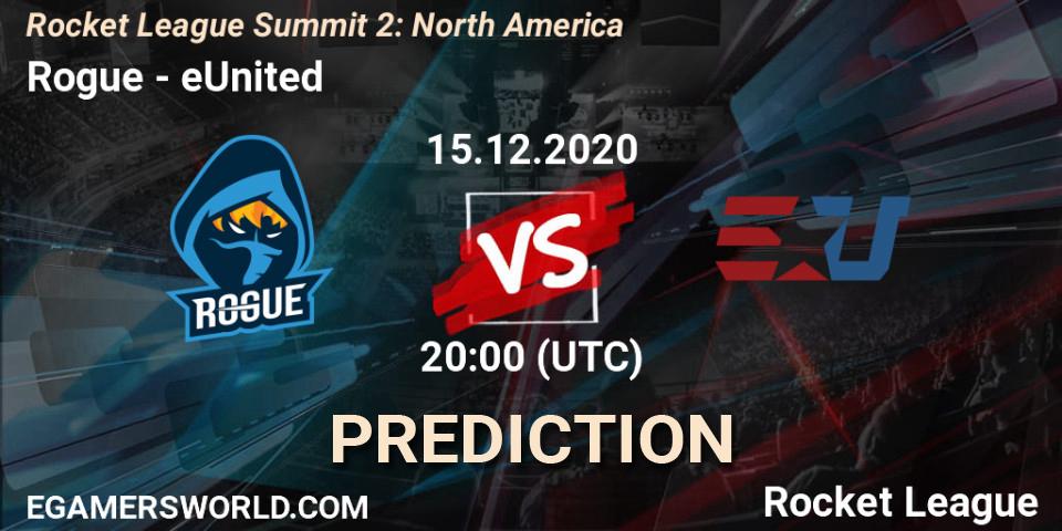 Rogue vs eUnited: Betting TIp, Match Prediction. 15.12.20. Rocket League, Rocket League Summit 2: North America