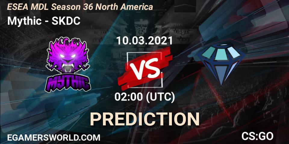 Mythic vs SKDC: Betting TIp, Match Prediction. 10.03.21. CS2 (CS:GO), MDL ESEA Season 36: North America - Premier Division