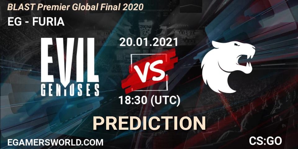 EG vs FURIA: Betting TIp, Match Prediction. 20.01.2021 at 17:45. Counter-Strike (CS2), BLAST Premier Global Final 2020