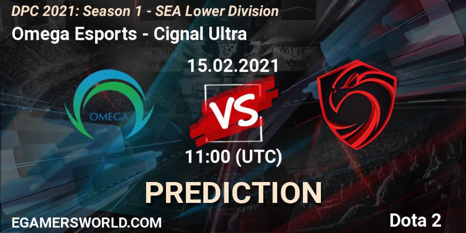 Omega Esports vs Cignal Ultra: Betting TIp, Match Prediction. 15.02.21. Dota 2, DPC 2021: Season 1 - SEA Lower Division