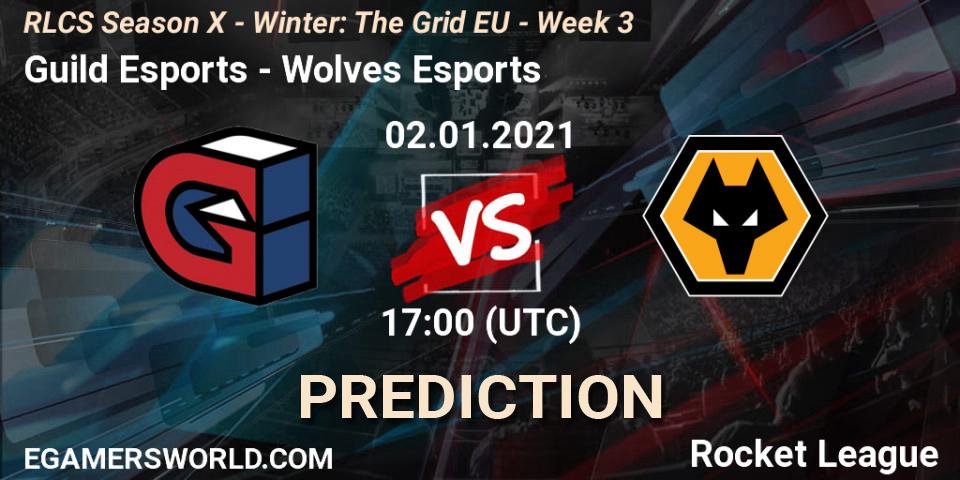 Guild Esports vs Wolves Esports: Betting TIp, Match Prediction. 02.01.2021 at 17:00. Rocket League, RLCS Season X - Winter: The Grid EU - Week 3