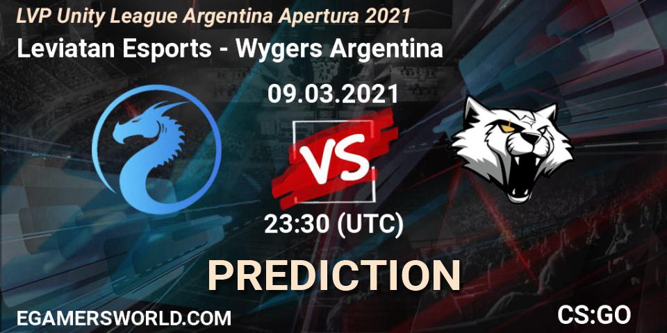 Leviatan Esports vs Wygers Argentina: Betting TIp, Match Prediction. 09.03.2021 at 23:30. Counter-Strike (CS2), LVP Unity League Argentina Apertura 2021