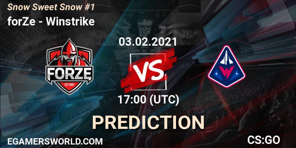 forZe vs Winstrike: Betting TIp, Match Prediction. 03.02.21. CS2 (CS:GO), Snow Sweet Snow #1
