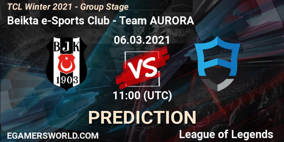 Beşiktaş e-Sports Club vs Team AURORA: Betting TIp, Match Prediction. 06.03.2021 at 11:00. LoL, TCL Winter 2021 - Group Stage
