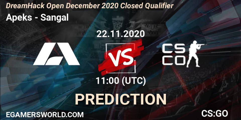Apeks vs Sangal: Betting TIp, Match Prediction. 22.11.20. CS2 (CS:GO), DreamHack Open December 2020 Closed Qualifier