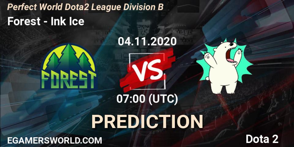 Forest vs Ink Ice: Betting TIp, Match Prediction. 04.11.2020 at 07:00. Dota 2, Perfect World Dota2 League Division B