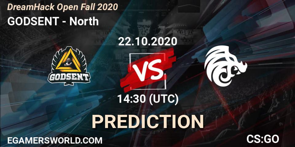 GODSENT vs North: Betting TIp, Match Prediction. 22.10.20. CS2 (CS:GO), DreamHack Open Fall 2020