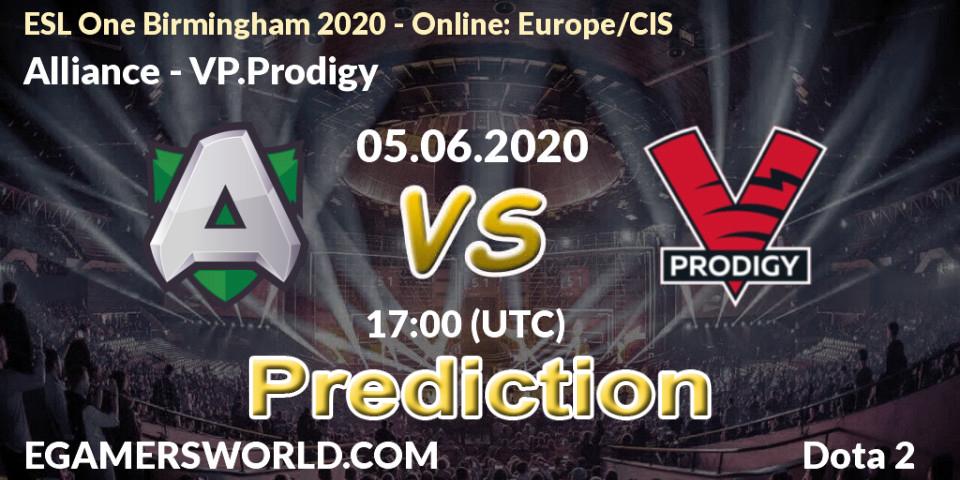 Alliance vs VP.Prodigy: Betting TIp, Match Prediction. 05.06.20. Dota 2, ESL One Birmingham 2020 - Online: Europe/CIS