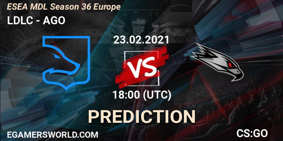 LDLC vs AGO: Betting TIp, Match Prediction. 23.02.21. CS2 (CS:GO), MDL ESEA Season 36: Europe - Premier division