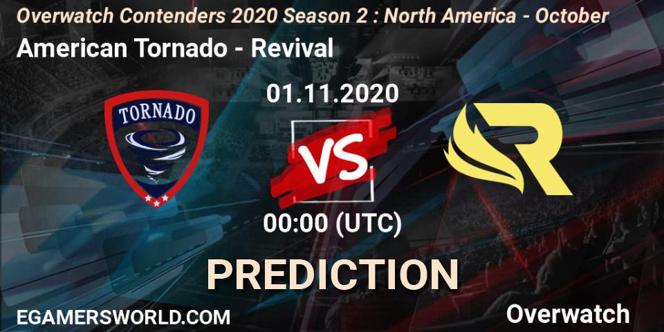 American Tornado vs Revival: Betting TIp, Match Prediction. 01.11.20. Overwatch, Overwatch Contenders 2020 Season 2: North America - October