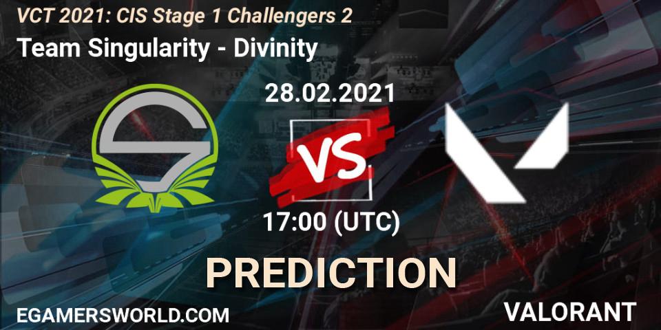 Team Singularity vs Divinity: Betting TIp, Match Prediction. 28.02.2021 at 17:00. VALORANT, VCT 2021: CIS Stage 1 Challengers 2