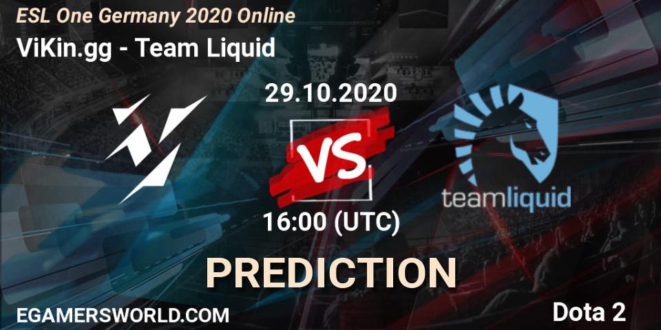 ViKin.gg vs Team Liquid: Betting TIp, Match Prediction. 29.10.20. Dota 2, ESL One Germany 2020 Online