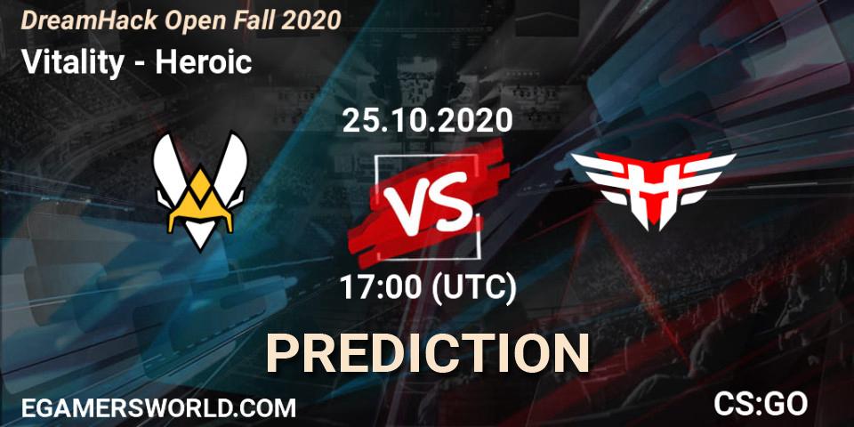 Vitality vs Heroic: Betting TIp, Match Prediction. 25.10.20. CS2 (CS:GO), DreamHack Open Fall 2020