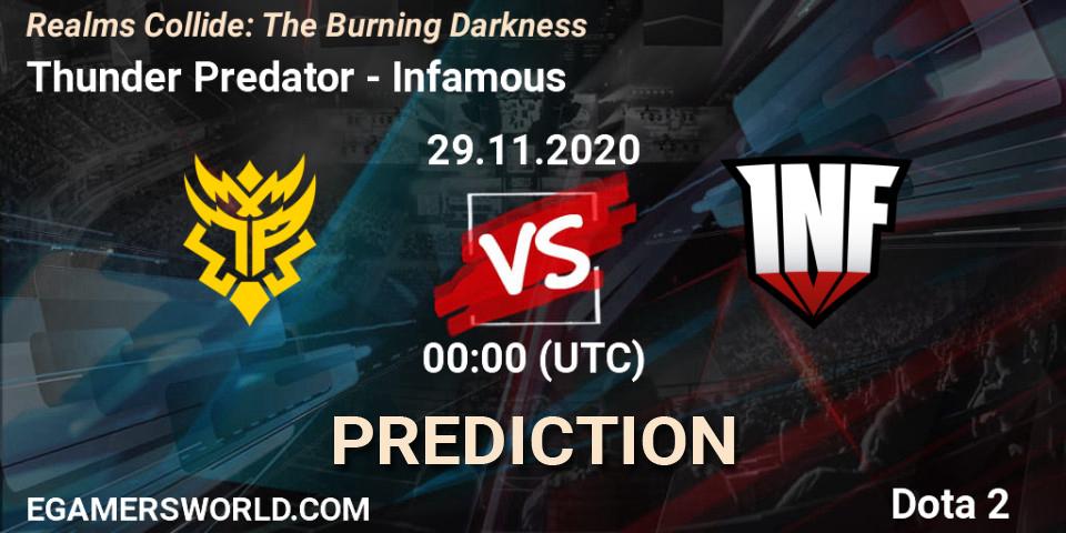 Thunder Predator vs Infamous: Betting TIp, Match Prediction. 29.11.20. Dota 2, Realms Collide: The Burning Darkness