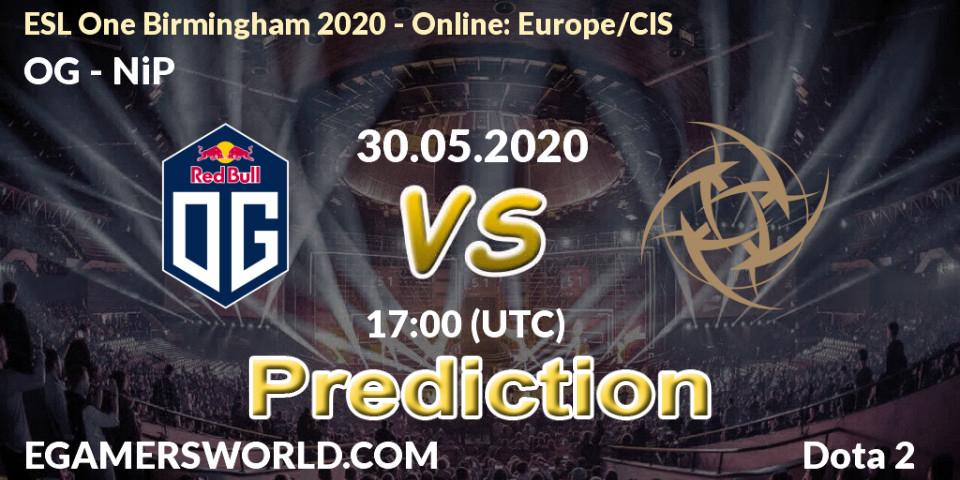 OG vs NiP: Betting TIp, Match Prediction. 30.05.20. Dota 2, ESL One Birmingham 2020 - Online: Europe/CIS
