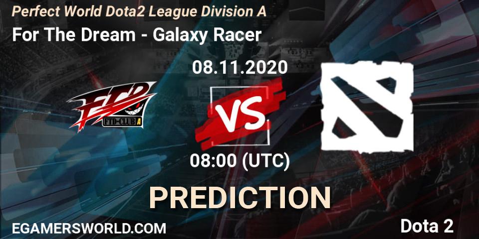 For The Dream vs Galaxy Racer: Betting TIp, Match Prediction. 08.11.20. Dota 2, Perfect World Dota2 League Division A