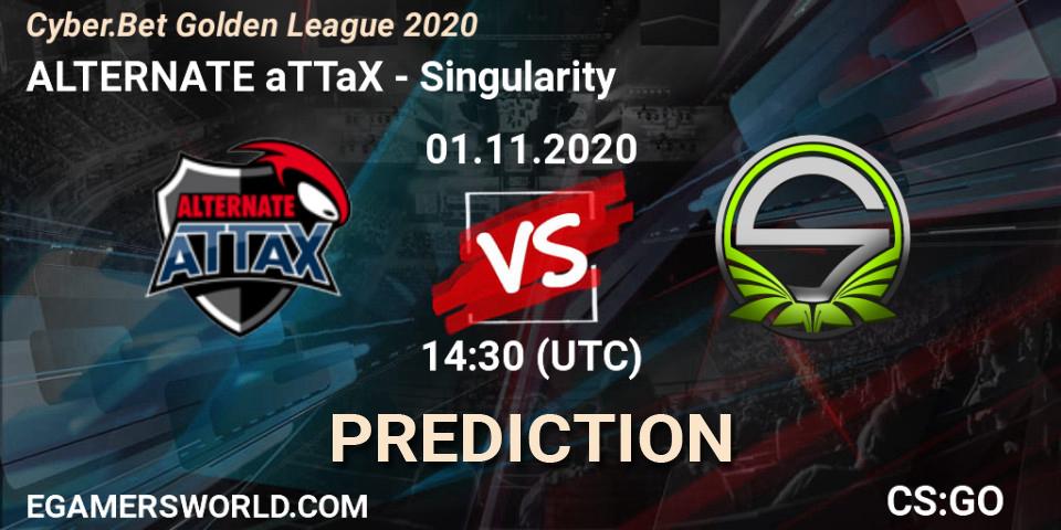 ALTERNATE aTTaX vs Singularity: Betting TIp, Match Prediction. 01.11.20. CS2 (CS:GO), Cyber.Bet Golden League 2020