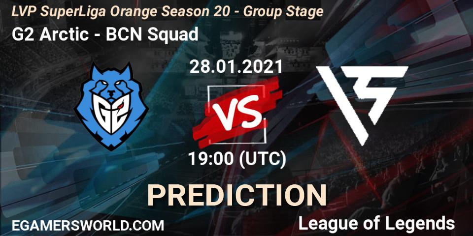 G2 Arctic vs BCN Squad: Betting TIp, Match Prediction. 28.01.2021 at 19:00. LoL, LVP SuperLiga Orange Season 20 - Group Stage