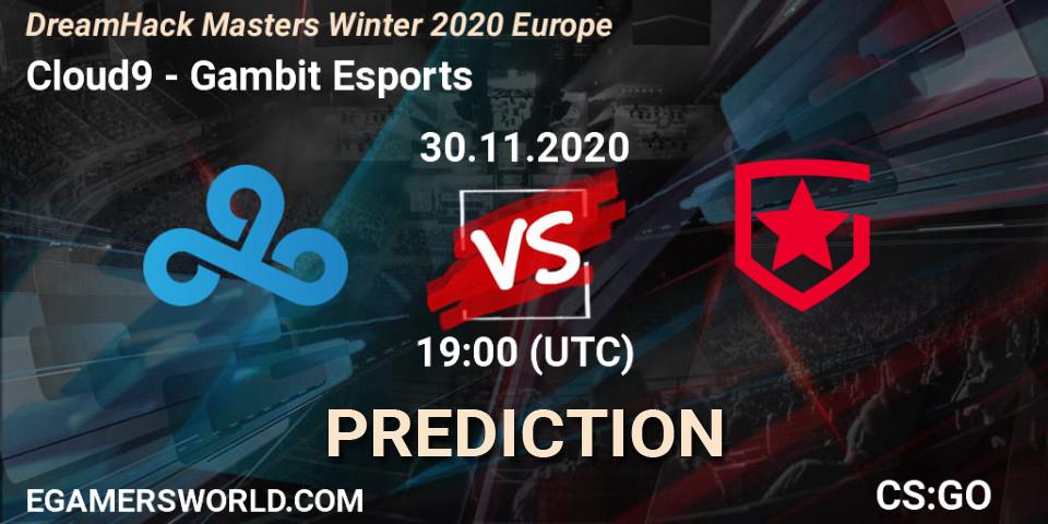 Cloud9 vs Gambit Esports: Betting TIp, Match Prediction. 30.11.20. CS2 (CS:GO), DreamHack Masters Winter 2020 Europe