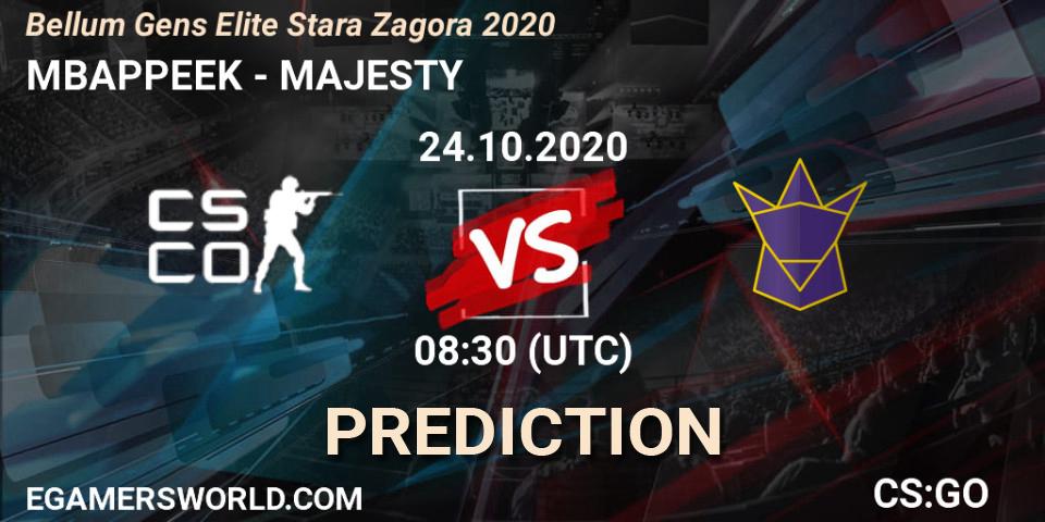 MBAPPEEK vs MAJESTY: Betting TIp, Match Prediction. 24.10.20. CS2 (CS:GO), Bellum Gens Elite Stara Zagora 2020