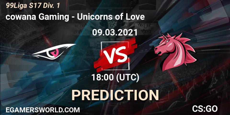 cowana Gaming vs Unicorns of Love: Betting TIp, Match Prediction. 09.03.2021 at 18:00. Counter-Strike (CS2), 99Liga S17 Div. 1