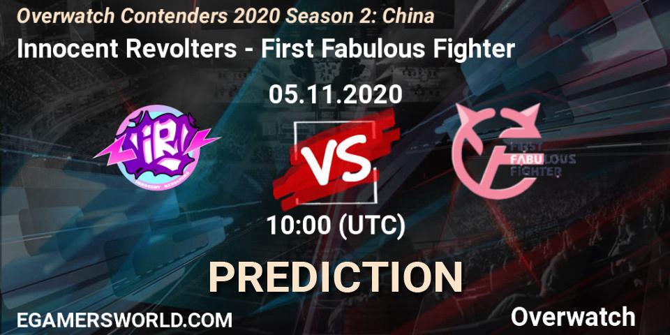 Innocent Revolters vs First Fabulous Fighter: Betting TIp, Match Prediction. 05.11.20. Overwatch, Overwatch Contenders 2020 Season 2: China