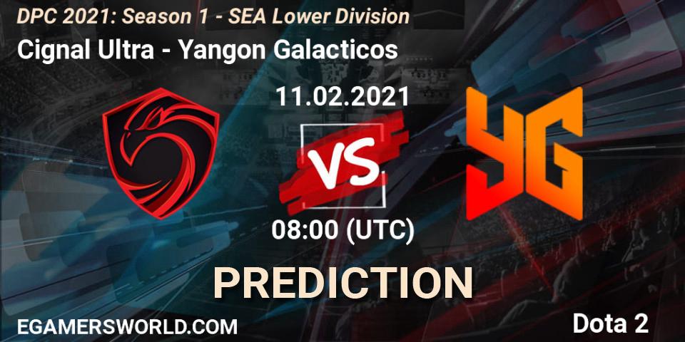 Cignal Ultra vs Yangon Galacticos: Betting TIp, Match Prediction. 11.02.21. Dota 2, DPC 2021: Season 1 - SEA Lower Division