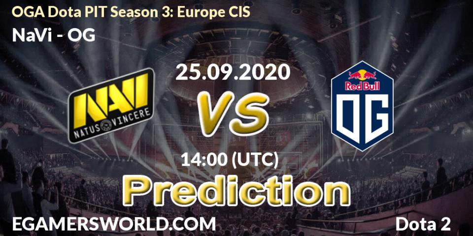 NaVi vs OG: Betting TIp, Match Prediction. 25.09.2020 at 13:26. Dota 2, OGA Dota PIT Season 3: Europe CIS
