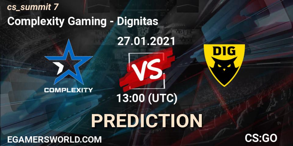 Complexity Gaming vs Dignitas: Betting TIp, Match Prediction. 27.01.21. CS2 (CS:GO), cs_summit 7