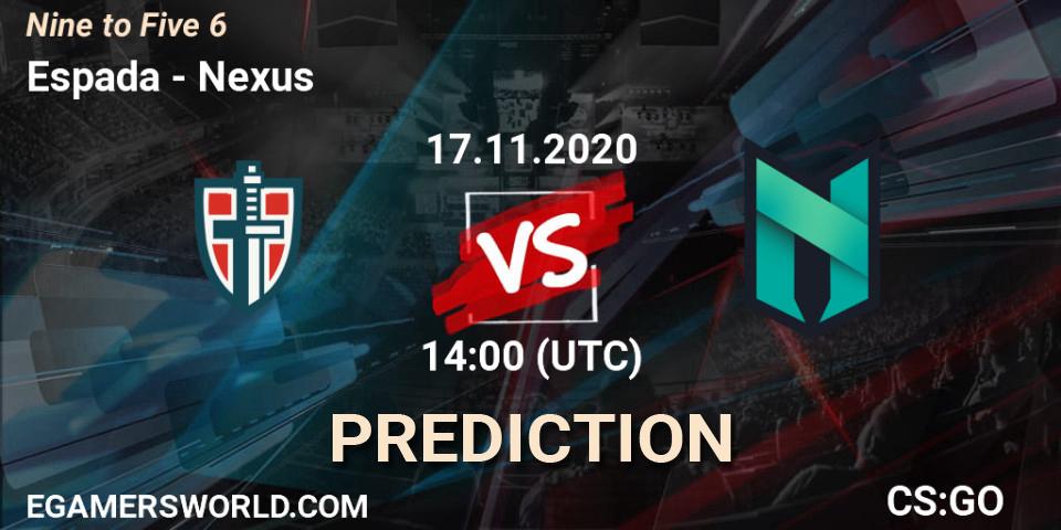 Espada vs Nexus: Betting TIp, Match Prediction. 17.11.20. CS2 (CS:GO), Nine to Five 6