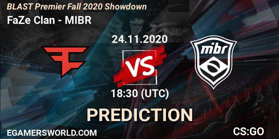 FaZe Clan vs MIBR: Betting TIp, Match Prediction. 25.11.20. CS2 (CS:GO), BLAST Premier Fall 2020 Showdown
