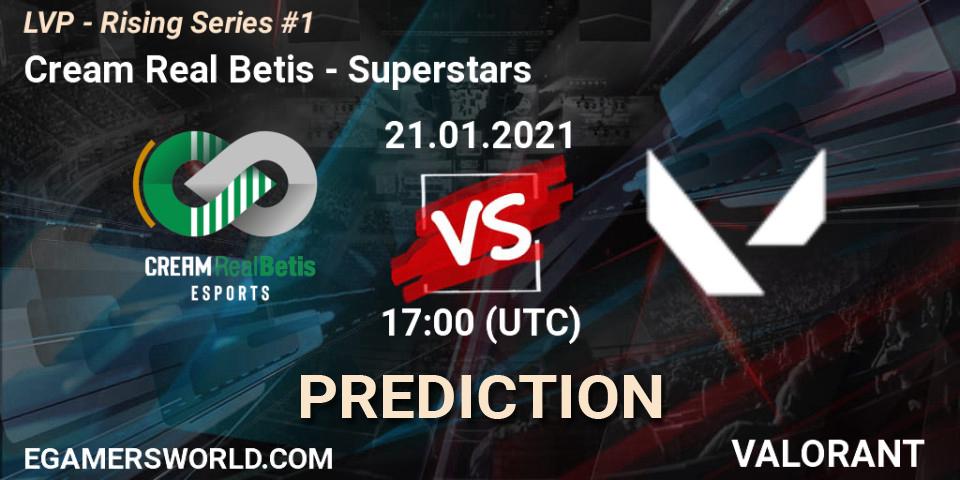 Cream Real Betis vs Superstars: Betting TIp, Match Prediction. 21.01.2021 at 17:00. VALORANT, LVP - Rising Series #1