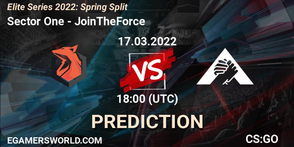 Sector One vs JoinTheForce: Betting TIp, Match Prediction. 17.03.22. CS2 (CS:GO), Elite Series 2022: Spring Split