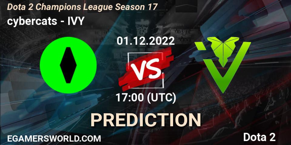 cybercats vs IVY: Betting TIp, Match Prediction. 01.12.22. Dota 2, Dota 2 Champions League Season 17