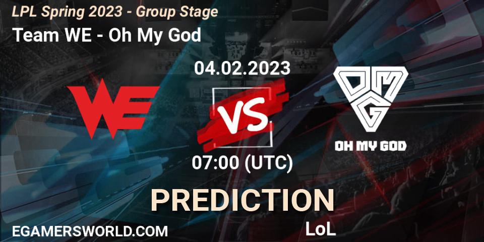 Team WE vs Oh My God: Betting TIp, Match Prediction. 04.02.23. LoL, LPL Spring 2023 - Group Stage