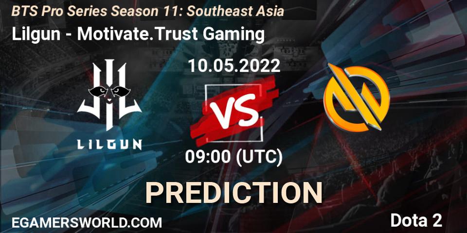 Lilgun vs Motivate.Trust Gaming: Betting TIp, Match Prediction. 10.05.22. Dota 2, BTS Pro Series Season 11: Southeast Asia
