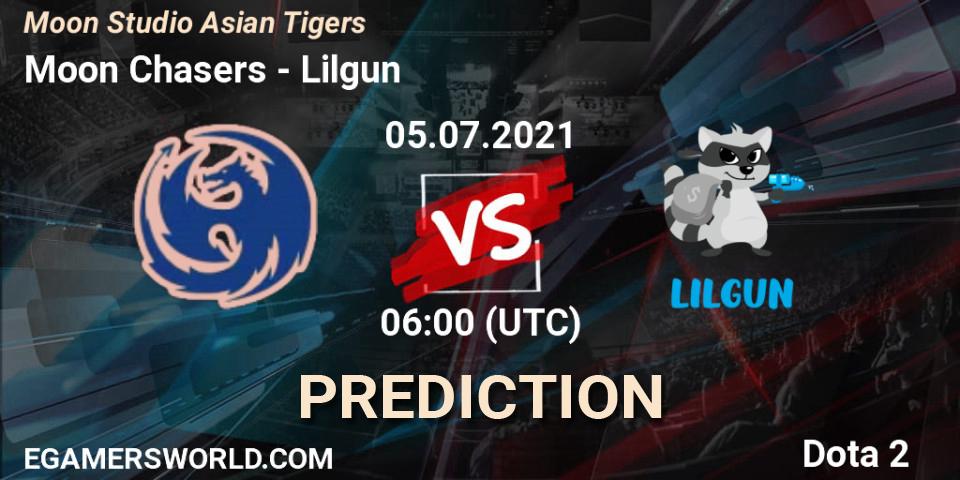 Moon Chasers vs Lilgun: Betting TIp, Match Prediction. 05.07.2021 at 06:09. Dota 2, Moon Studio Asian Tigers