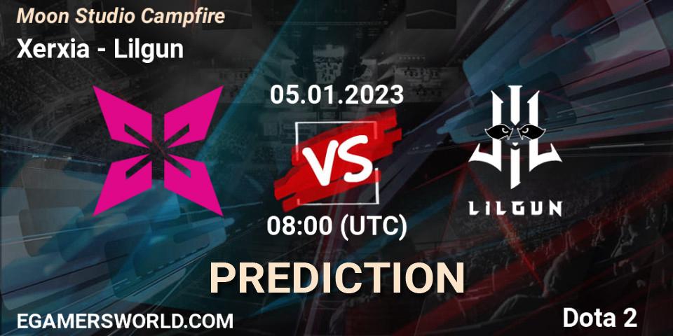 Xerxia vs Lilgun: Betting TIp, Match Prediction. 05.01.23. Dota 2, Moon Studio Campfire