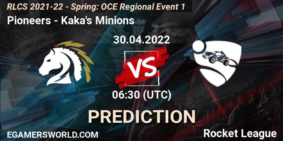 Pioneers vs Kaka's Minions: Betting TIp, Match Prediction. 30.04.2022 at 06:30. Rocket League, RLCS 2021-22 - Spring: OCE Regional Event 1
