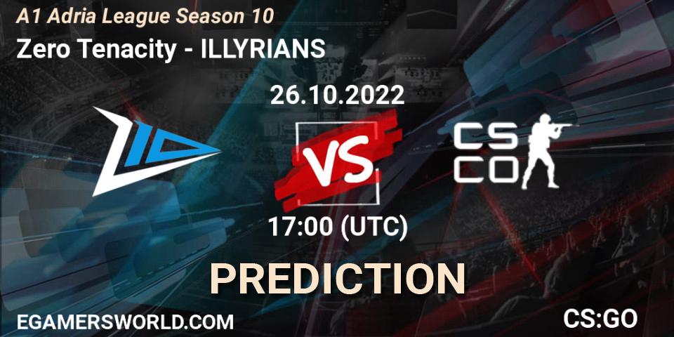 Zero Tenacity vs ILLYRIANS: Betting TIp, Match Prediction. 26.10.2022 at 17:00. Counter-Strike (CS2), A1 Adria League Season 10