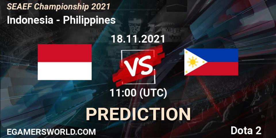Indonesia vs Philippines: Betting TIp, Match Prediction. 18.11.21. Dota 2, SEAEF Dota2 Championship 2021